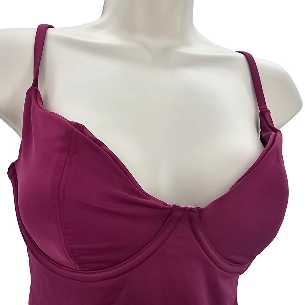 Andie Swim Womans size S The Canary Tank Tankini Swimsuit Top Plum Underwire NEW - Picture 3 of 8